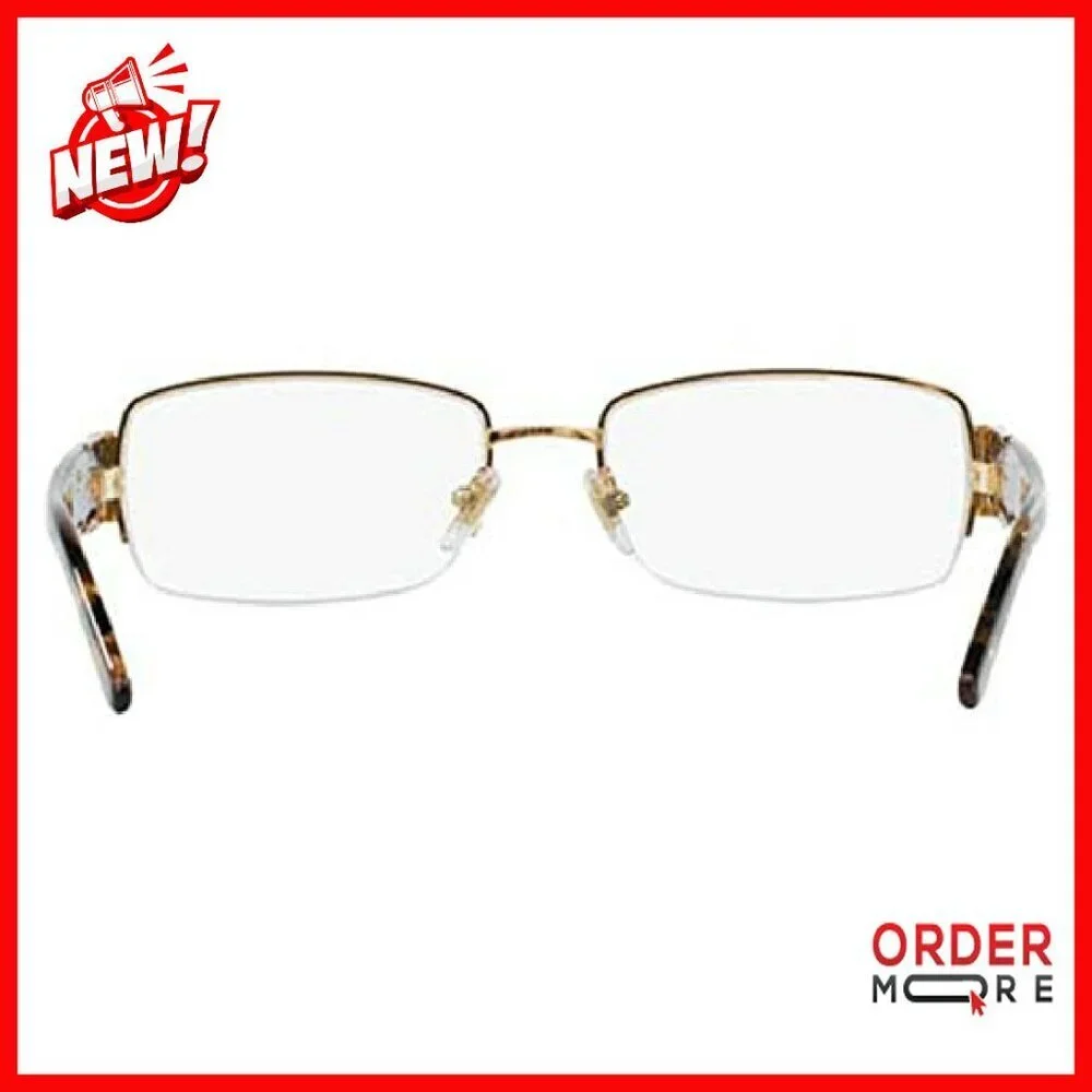 Gold Frame Eyeglasses with 53mm Lenses, Non-Prescription Optical Wear